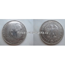 5 Reich Mark 1936 D Hindenburg